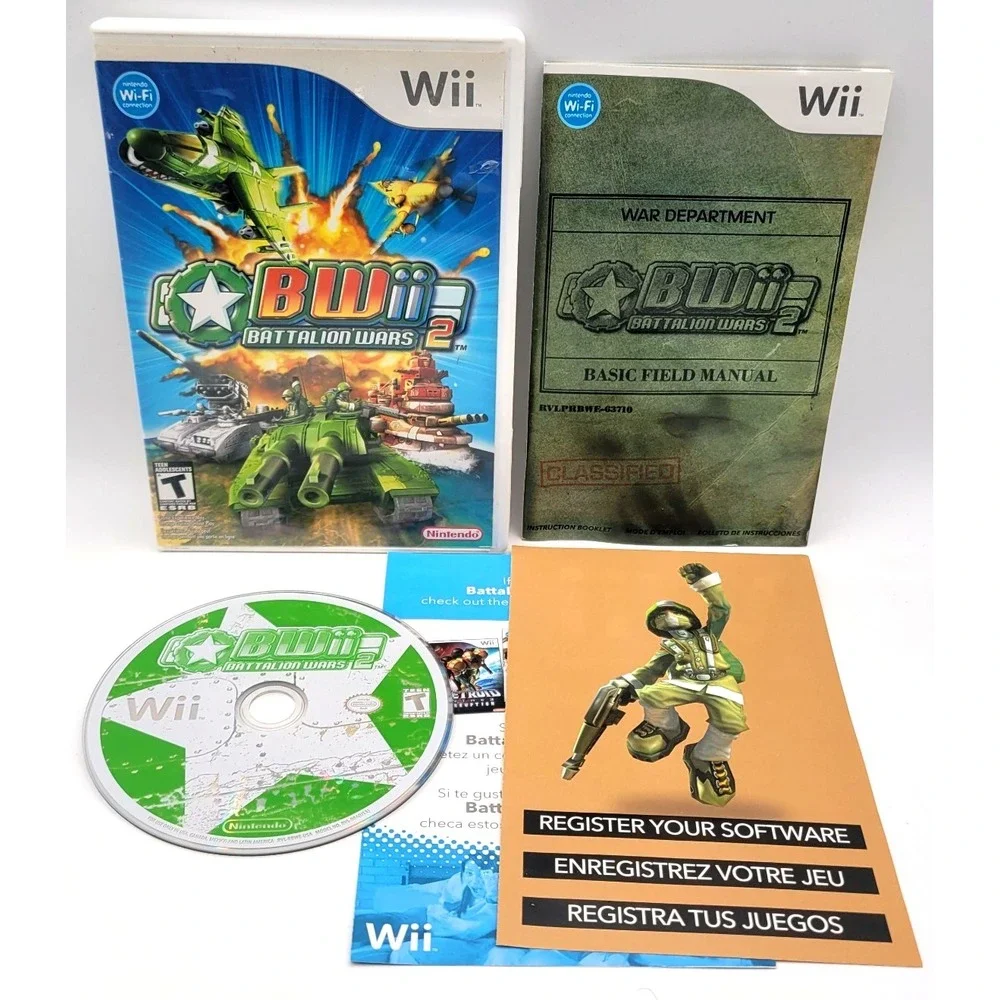 Battalion Wars 2 BWii (Nintendo Wii, 2007) CIB COMPLETE IN BOX